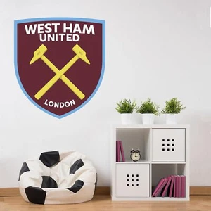 Official West Ham United Crest Wall Sticker - Picture 1 of 5