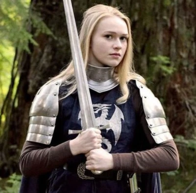 Medieval Lady Neck Guard Shoulder Armour With Pouldron Female Brave Lady, - Image 1 of 3