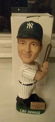 2001 Cooperstown Collection Lou Gehrig Bobblehead Home Uniform Yankees Cover