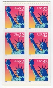 Bloque de 6 estampillas Scott #3122d 32¢ Estatua de la Libertad - MNH - Imagen 1 de 1