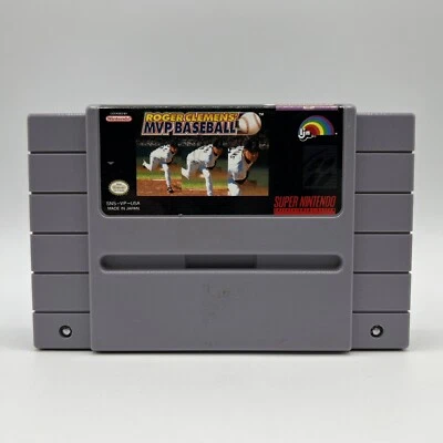SNES Roger Clemens’ MVP Baseball Authentic LJN Super Nintendo Tested & Working  - Image 1 of 4