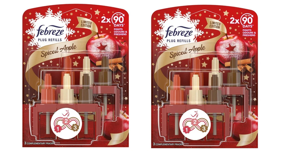 4 x Febreze 3Volution Plug in Refills Spiced Apple Scent Home Fragrance - 20ml - Image 1 of 1