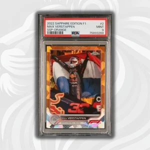 PSA 9 - /25 Max Verstappen #2 - Orange - 2022 Topps Chrome F1 - Picture 1 of 2