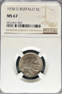 1938-D Buffalo Nickel MS67 NGC (#PA6016541005) - Picture 1 of 2