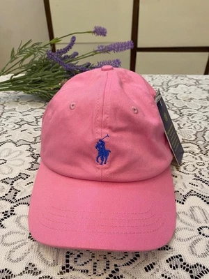 New Polo Ralph Lauren Hat Cap PINK Girls One Size Classic Black pony - Image 1 of 4