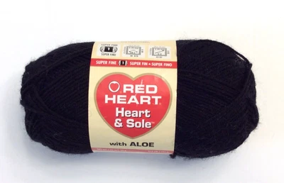UN (1) corazón y suela corazón rojo con hilo de aloe color #3012 negro 1,76 oz Foto 1 de 4