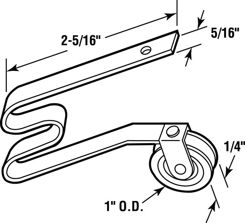 B640 Prime Line Products CD 2 Sldng Nyl Sliding Screen Door Rollers