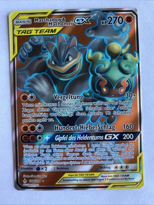 Pokémon Karte I Marshadow & Machomei GX 198/214 I Kräfte im Einklang I Deutsch - Bild 1 von 3