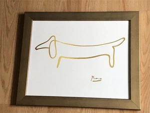 Pablo Picasso Der Hund 16“ x 13“ gerahmter Kunstdruck imitiert - Bild 1 von 3