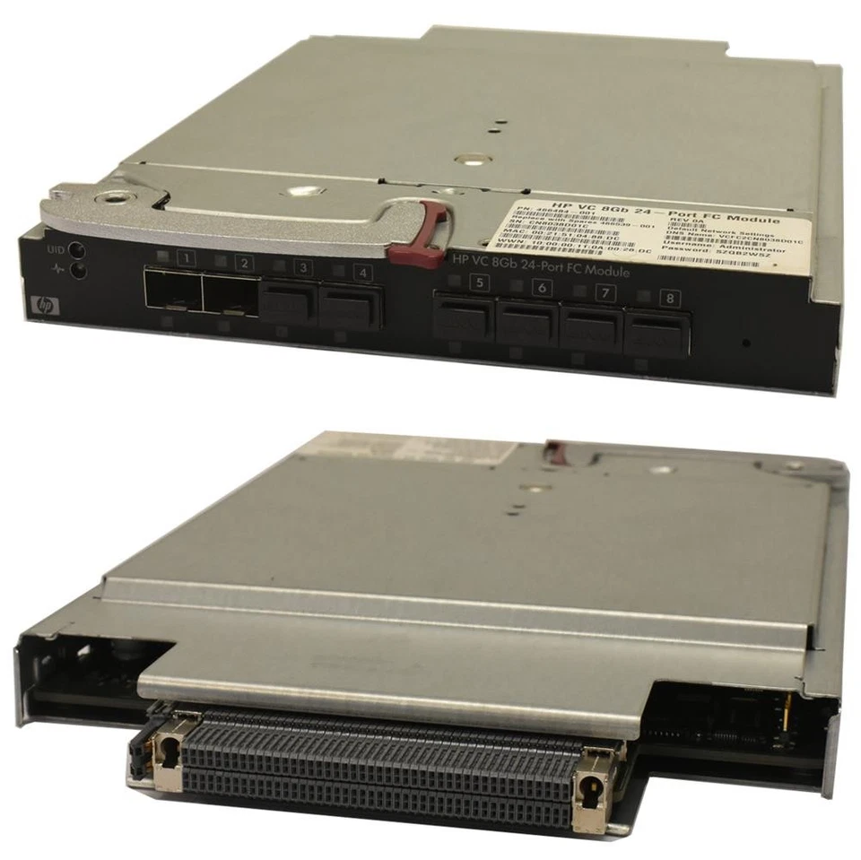 HP VC 8 GB 24-Port FC Module PN: 466484-001 SP: 466539-001 C7000 - Immagine 1 di 1