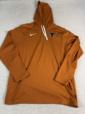 Pulôver Nike Dri Fit com capuz masculino Texas Longhorns laranja grande futebol americano NCAA - Imagem 1 de 4