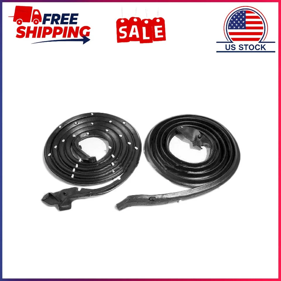 Door Weatherstrip Pair for Buick Chevy Pontiac 2 Door Hardtop & Convertible - Image 1 of 1