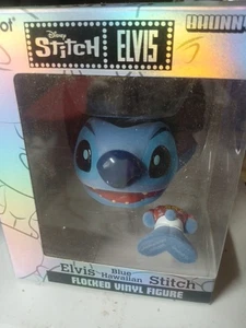 2024 Kidrobot Hunny STITCH ELVIS BLUE HAWAIIAN 4" beflockte Vinyl Figur - NEU - Bild 1 von 5
