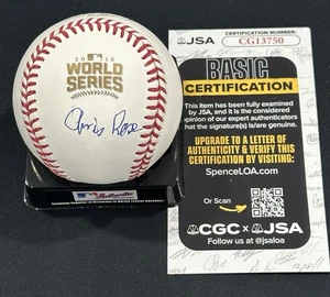 Chris Rose Firmado Serie Mundial 2016 Béisbol Autografiado Automático Certificado de Autenticidad JSA - Imagen 1 de 2