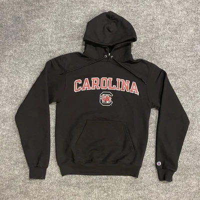 South Carolina Gamecocks Hoodie Champion Mens Small Black Fleece Pullover - Image 1 of 4