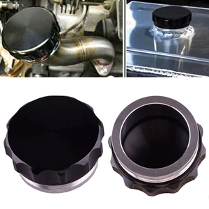 2pcs 2.5" Aluminium Alloy Weld On Filler Neck And Cap Oil, Fuel,Water Tank Black - Picture 1 of 7