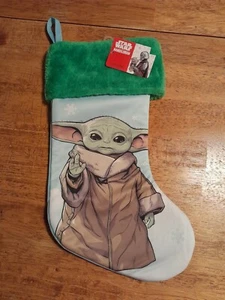 Star Wars mandalorianischer Yoda Strumpf 15" neu mit Etikett - Bild 1 von 5