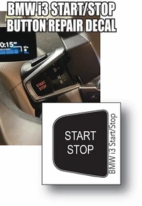 BMW i3 REX Start Stop Engine BUTTON DECAL REPAIR 1 Stop/Start Decal - Picture 1 of 2