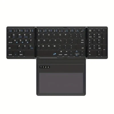 Foldable Wireless Bluetooth Keyboard with Touchpad for Windows IOS Android Mac - Image 1 of 4