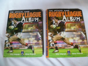 Daily Telegraph Official 2002 - 2 ALBUM’s Rugby League 240 Cards + 18 others