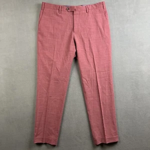 PT01 Pants Mens Size 52 / 35 Waist Salmon Pink Wool Blend Golf San Blast - Picture 1 of 14