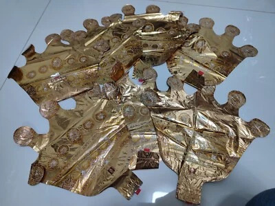 Juego de 7 globos corona dorada lámina 5" cumpleaños baby shower king Foto 1 de 2