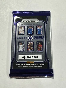 (1) 2022-23 Panini Premier League Fútbol EPL Prizm Paquete Sellado de Fábrica - 4 Tarjetas - Imagen 1 de 2
