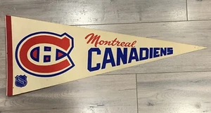 VINTAGE 1970s MONTREAL CANADIENS NHL PENNANT - Picture 1 of 5