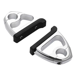 Chrome 1.25" Engine Guard Toe Rests Highway Foot Pegs Fit For Harley Touring - Picture 1 of 14