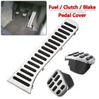 3Pc Fuel Brake Clutch Pedal Cover For VW GOLF MK5 MK6/  MK5 MK6 CC Scirocco