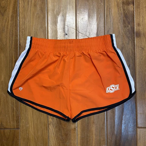 Oklahoma State Cowboys OSU Colosseum Women’s Large Orange Athletic Run Shorts Cover