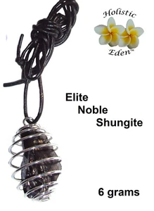 Elite Noble Shungite Pendant Necklace - EMF Protection Miracle Healing Stone 6g - Bild 1 von 3
