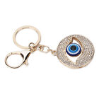 Rhinestone Keychain Jewelry Bag Purse Accessories With Blue Evil Eye Pendant ◈