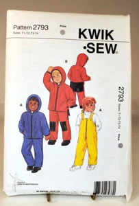 Pattern Toddler Jacket and Snowpants Size T1-T4 Kwik Sew 2793 - Picture 1 of 2