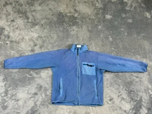 VINTAGE PATAGONIA SYNCHILLA BOYS JACKET SIZE 10 BLUE FULL ZIP MADE IN USA (READ) - Picture 1 of 12