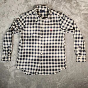 Camisa de vestir Polo Ralph Lauren niño joven XL (18-20) azul con botones a cuadros - Imagen 1 de 11