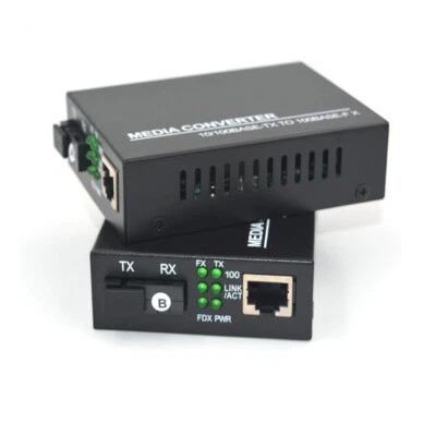 Fast Ethernet Fiber media converter SC 10/100M Singlemode single fiber 20Km 1set - Image 1 of 4