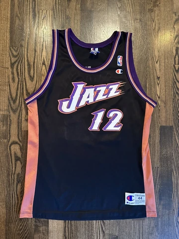 JOHN STOCKTON #12 Utah Jazz Champion Jersey Size 44 Large L Cover