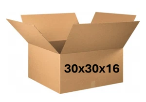 30" x 30" x 16" CARDBOARD BOX - 200 lb - SINGLE BOX - Picture 1 of 4