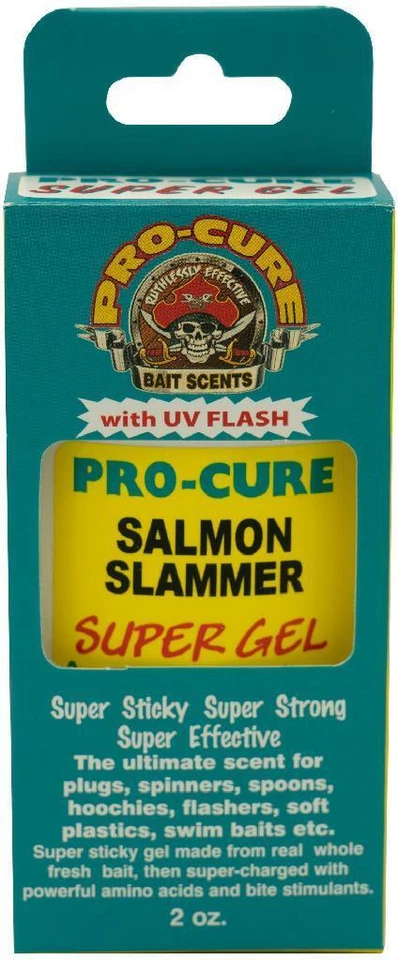 Pro-Cure Super Sticky Gel 2oz Salmon Slammer Fishing Scent Attractant w/UV Flash - Image 1 of 1