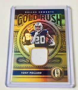 2022 Gold Standard Tony Pollard Gold Rush Jersey 136/299 Cowboys - Picture 1 of 2