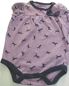 Body Circo bambina neonato viola manica corta bambino cervo girocollo fiocco maglietta a scatto - Foto 1 di 2