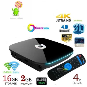 ✅ QBOX 2GB/16GB K 17.3 Amlogic S905X Mali-450 Android 6.0 Smart TV Dual WIFI - Foto 1 di 6