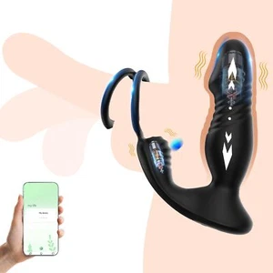 Männer Cock Penisring G-Spot Vibrator Anal-Plug Butt Dildo Prostata Sexspielzeug - Bild 1 von 24