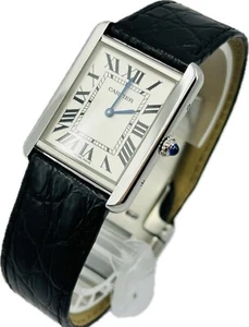 Rabatt Cartier Tank Solo W5200003 31691 Weiß Quarz Uhr Near Mint A1864 - Bild 1 von 13