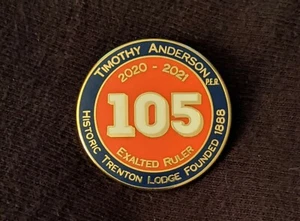 BPOE Trenton N.J. Elks Lodge #105 ER Pin  2020 2021 - Picture 1 of 3