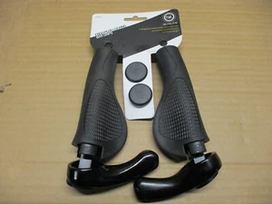 Sunlite Ergo Plus Locking Dual Handlebar Grips With Bar Ends Black/Black 135mm - Picture 1 of 7