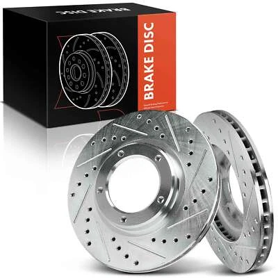 2x Drilled Brake Rotors for Toyota Tacoma 1995 1996 1997 1998 1999-2004 Front - Image 1 of 4