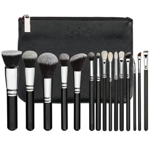 15PCS Professional Make up Brushes Set Cosmetic Tool Kabuki Makeup Luxury Bag UK - Picture 1 of 7