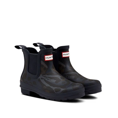 Botas femininas Chelsea originais Hunter, estampa camuflada borboleta, W10 - Imagem 1 de 4